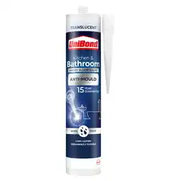 Morrisons Unibond Anti-Mould Kitchen & Bathroom Sealant Transparent 274G offer