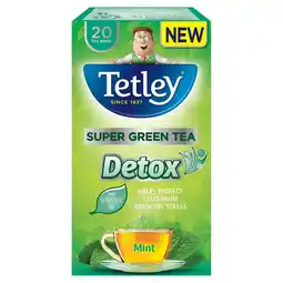 Morrisons Tetley Super Green Tea Detox Mint 20s offer