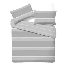 Morrisons Nutmeg Home Easy Care Danny Stripe Duvet Double offer