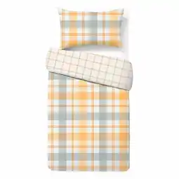 Morrisons Nutmeg Home Easy Care Country Check Duvet Set Single offer