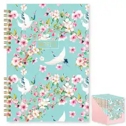 Morrisons IG Design A5 Blue Bird Floral Notebook offer