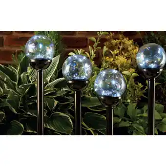 Morrisons Nutmeg Set Of Iridescent Solar Globe Stake Lights offer