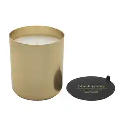 Morrisons Nutmeg Home Black Peony Metallic Gold Waxfill Candle offer