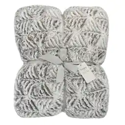 Morrisons Nutmeg Home Grey Carved Fleece Throw offer