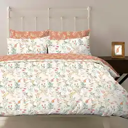 Morrisons Nutmeg Home 100% Cotton Country Floral Duvet Set Double offer