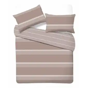 Morrisons Nutmeg Home Easy Care Danny Stripe Duvet King offer