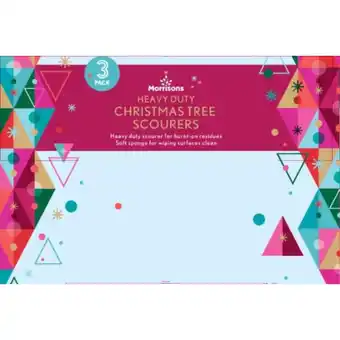 Morrisons Morrisons Christmas Tree Sponge Scourers offer