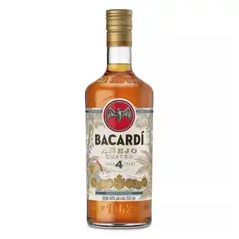 Morrisons Bacardi Anejo Cuatro Aged 4 Years Rum (Abv 40%) offer