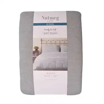 Morrisons Nutmeg Home Grey Jersey Duvet Set King offer