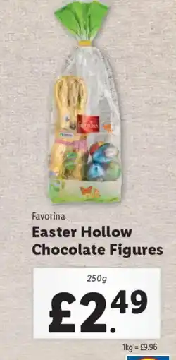 Lidl Favorina Easter Hollow Chocolate Figures offer