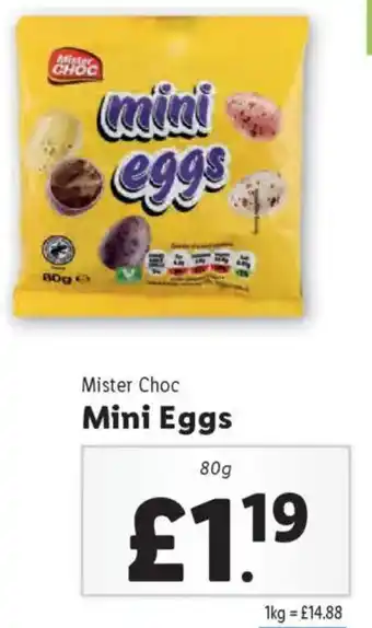 Lidl Mister Choc Mini Eggs offer