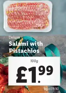 Lidl Deluxe Salami with Pistachios offer