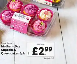 Lidl Bridge Bakery Mother's Day Cupcakes/ Queencakes offer