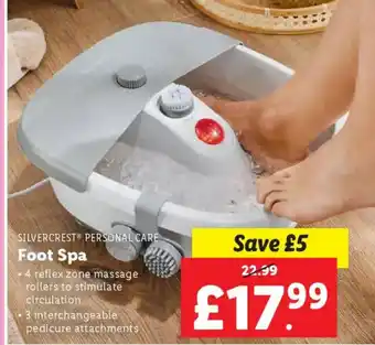 Lidl SILVERCREST PERSONAL CARE Foot Spa offer