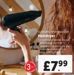 Lidl SILVERCREST PERSONAL CARE Hairdryer offer