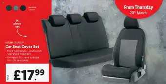 Lidl ULTIMATE SPEED® Car Seat Cover Set offer