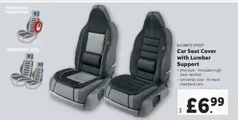 Lidl ULTIMATE SPEED® Car Seat Cover with Lumbar Support offer