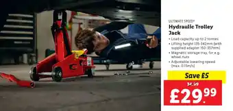 Lidl ULTIMATE SPEED Hydraulic Trolley Jack offer