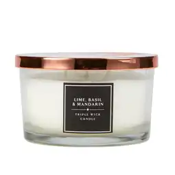 Asda George Home Classic Lime, Basil and Mandarin Triple Wick Candle offer