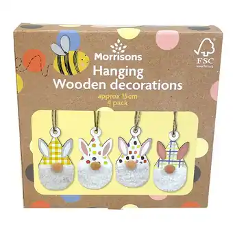 Morrisons Morrisons Hanging Wooden Gonk Decorations offer