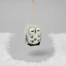 Morrisons Morrisons Hanging Felted Grey Owl Christmas Decoration offer