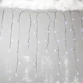 Morrisons Morrisons 360 White LED Icicle Lights With Clear Cable offer