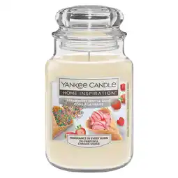 Sainsbury's Yankee Home Inspiration Large Jar Candle - Strawberry Waffle Cone offer