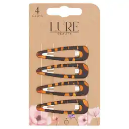 Asda Lure Beauty 4 Snap Clips Brown offer