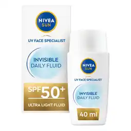 Asda Nivea Sun UV FACE SPECIALIST Invisible Daily Fluid SPF 50+ 40ML offer