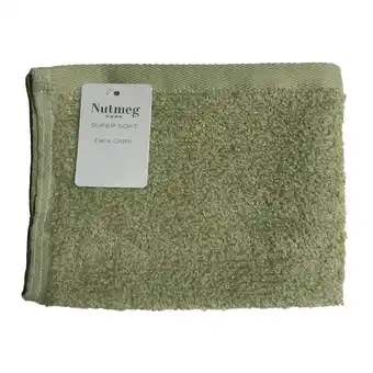 Morrisons Nutmeg Home Supersoft Cotton Face Cloth Sage offer