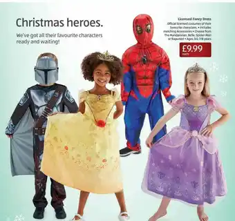 Aldi Christmas Heroes Licensed Fancy Dress offer