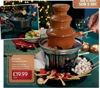 Aldi Chocolate Fountain Fondue offer