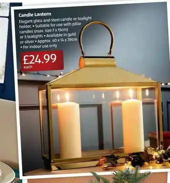 Aldi Candle Lantern offer