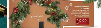 Aldi Christmas Centrepiece Led Garland offer