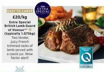 Asda Extra Special British Lamb Guard Of Honour offer