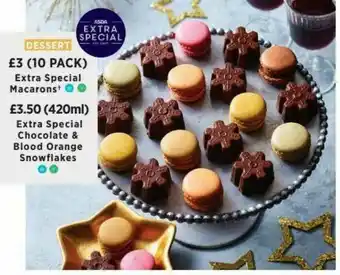Asda Extra Special Macarons Extra Special Chocolate & Blood Orange Snowflakes offer