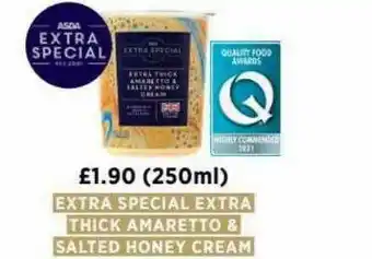 Asda Extra Special Extra Thick Amaretto & Salted Honey Cream offer