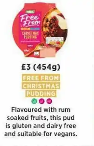 Asda Free From Christmas Pudding offer