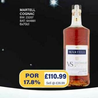 Bestway Martell Cognac offer