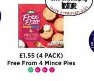 Asda Free Froml 4 Mince Pies offer