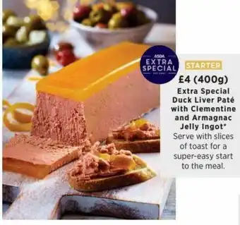 Asda Extra Special Duck Liver Paté With Clementine And Armagnac Jelly Ingot offer