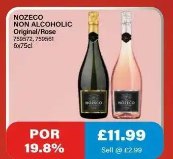 Bestway Nozeco Non Alcoholic Original- Rose offer