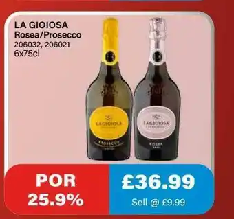 Bestway La Gioiosa Roses-prosecco offer
