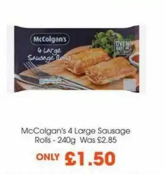 Centra McColgan's 4 Large Sausage Rolls offer