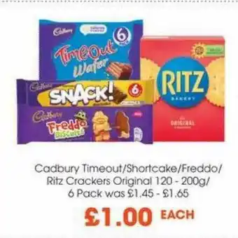 Centra Cadbury Timeout - Shortcake - Freddo - Ritz Crackers Original offer