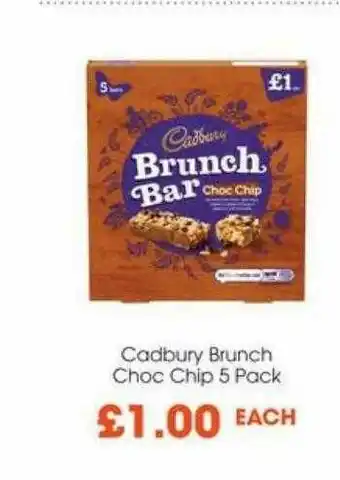 Centra Cadbury Brunch Choc Chips 5 Pack offer