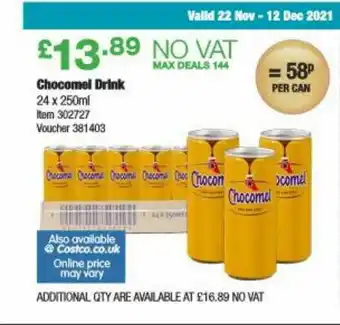 Costco Chocomel Drink offer