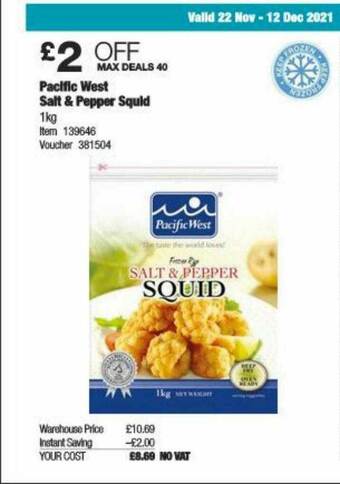 Costco Pacific West Salt & Pepper Squid offer