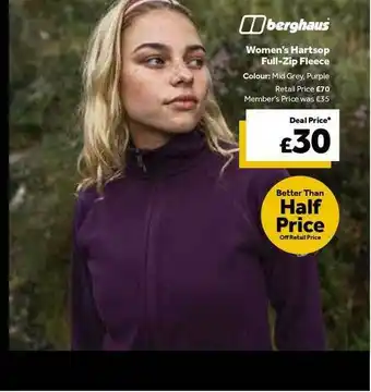 GO Outdoors Women's Hartsop Full-zip Fleece Berghaus offer