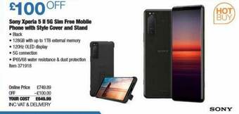 Costco Sony Xperia 5 Ii 5g Sim Free Mobile Phone With Style Cover And Stand offer